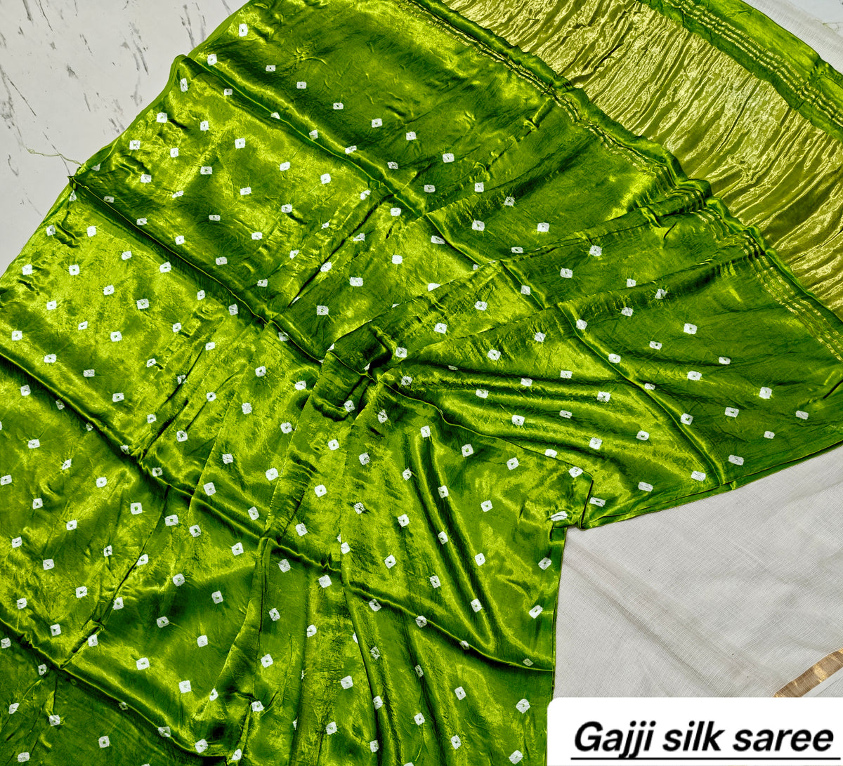 Ajrakh modal gajji silk with Tissue pallu saree 8