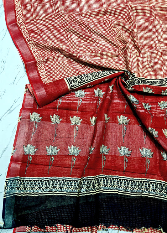 Linen Saree 8
