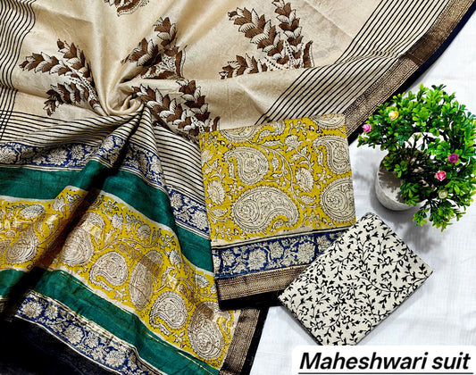 Maheshwari Silk Suit 1